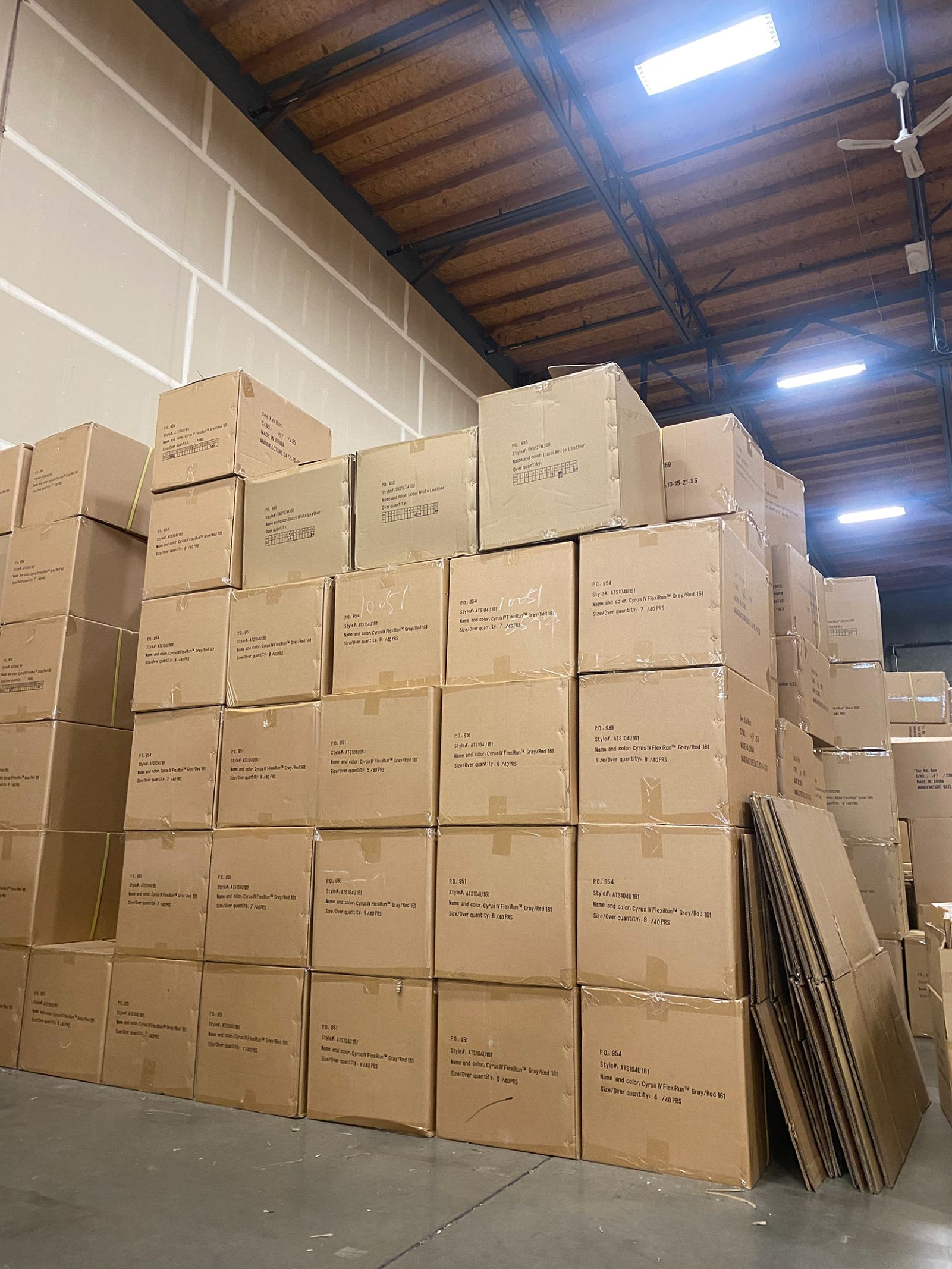 Cases Of Shoes For Ukraine Relief